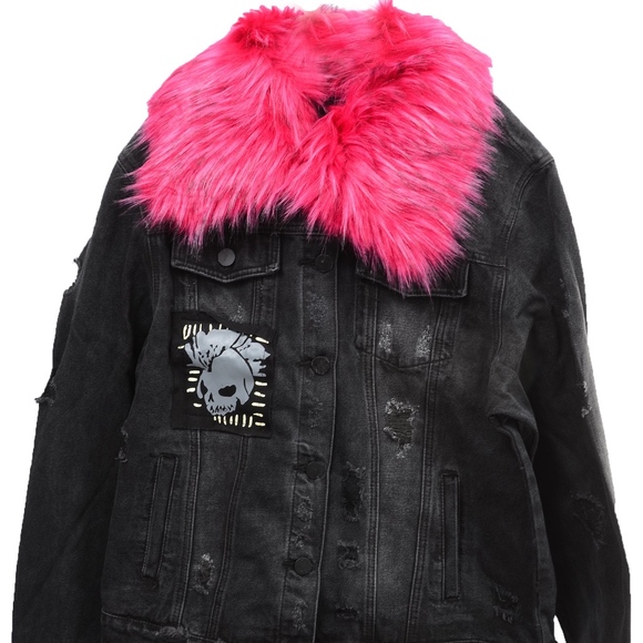 Plus Size Destroyed Skull Furry Coat ONE LEFT! 🖤 - Picture 2 of 6